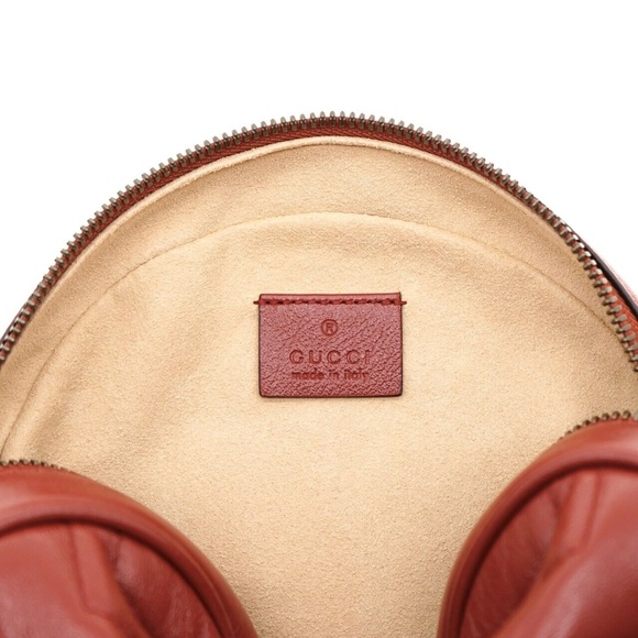 Gucci Marmont Chevron Crossbody Round Chain Shoulder Bag New - Picture 7 of 8